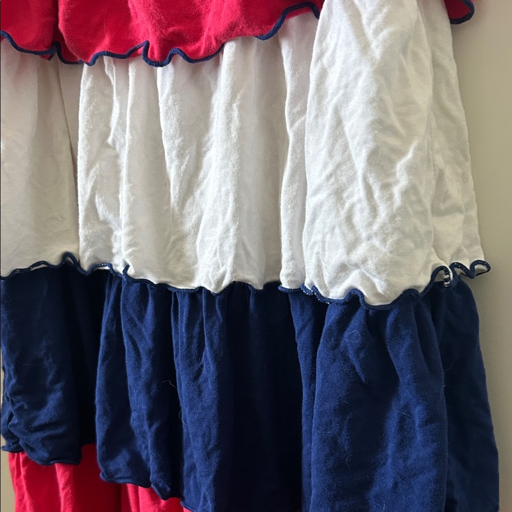 Kickee Pants Navy, Pink & White Tiered Ruffle Dress - Picture 2 of 2